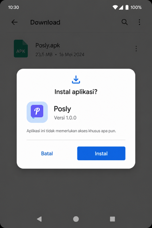 Install Posly dan mulai